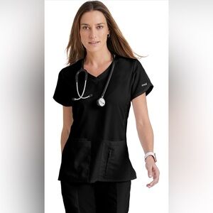 Grey's Anatomy Women's Black Cora Scrub Top
